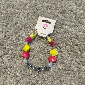 Pink and yellow BADDIE bracelet 😂❤️🔥